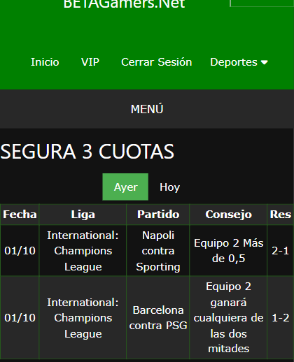 boleto de apuesta vip ganada